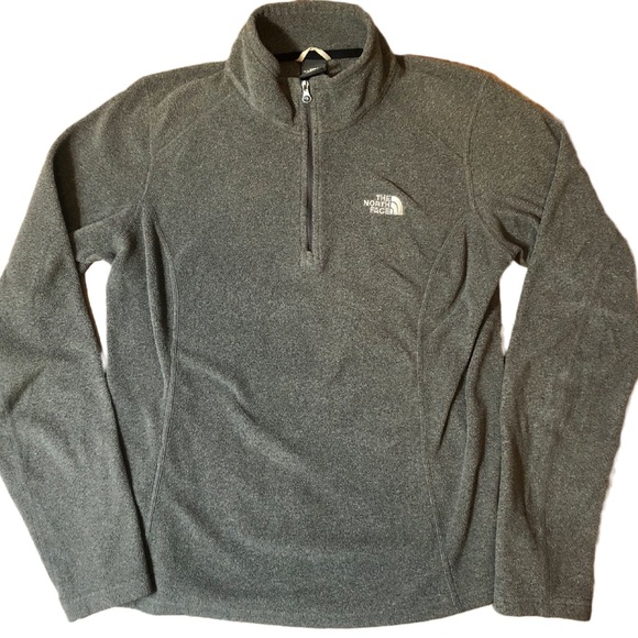 The North Face Grey Fleece Half Zip Pullover - Picture 1 of 13